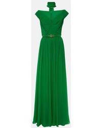 Elie Saab - Robe Aus Seide - Lyst