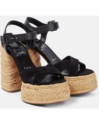 Christian Louboutin - Super Calakala 130 Suede Espadrille Sandals - Lyst