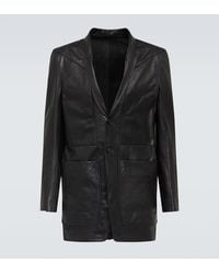 Rick Owens - Oiled-Leather Blazer - Lyst