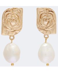 Magda Butrym - Floral Faux-Pearl Drop Earrings - Lyst