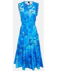 Marni - Printed Cotton Midi Dress - Lyst
