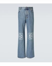 Loewe - Anagram Wide-Leg Jeans - Lyst