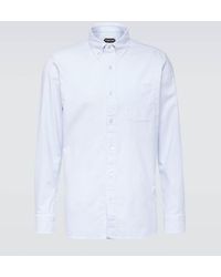Tom Ford - Camisa de popelin de algodon a rayas - Lyst
