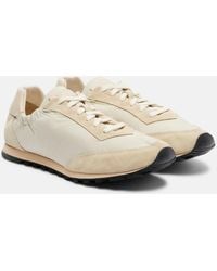 Le Monde Beryl - Slim Runner Suede-Trimmed Sneakers - Lyst
