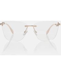 Fendi - First Crystal Cat-Eye Glasses - Lyst