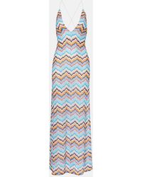 Missoni - Zigzag Halterneck Maxi Dress - Lyst