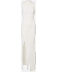 Victoria Beckham - Pleated Ribbed-Knit Gown - Lyst