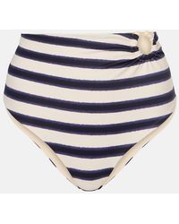 Johanna Ortiz - Striped High-Rise Bikini Bottoms - Lyst