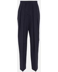 Stella McCartney - Pantalones Tapered De Tiro Alto Plisados - Lyst