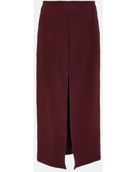 Patou - Falda Midi De Mezcla De Lana - Lyst