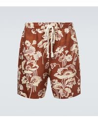 Commas - Floral Linen Bermuda Shorts - Lyst