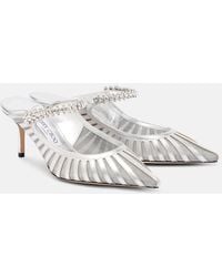 Jimmy Choo - Bing 65 Embellished Leather And Mesh Pumps - Lyst