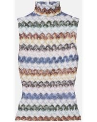 Missoni - Knitted Lame Tank Top - Lyst