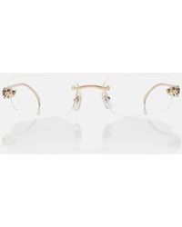Cartier - Panthere De Cartier Rectangular Glasses - Lyst