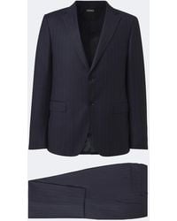 ZEGNA - Pinstripe Wool Suit - Lyst