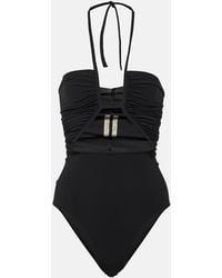 Rick Owens - Halterneck Cutout Swimsuit - Lyst