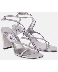 Jimmy Choo - Azie 85 Metallic Leather Sandals - Lyst