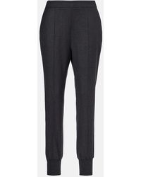 Stella McCartney - Mid-Rise Wool Tapered Sweatpants - Lyst