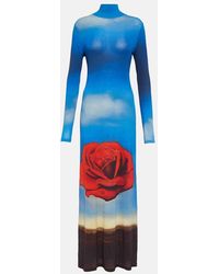 Rabanne - Printed Jersey Maxi Dress - Lyst