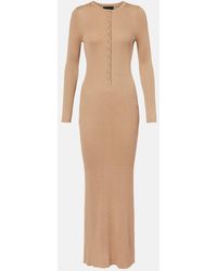 Nili Lotan - Ribbed-Knit Silk Maxi Dress - Lyst