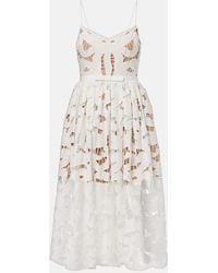 Self-Portrait - Midikleid Bow Aus Spitze - Lyst