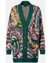 Etro - Jacquard Wool-Blend Cardigan - Lyst