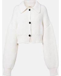 KHAITE - Pome Ribbed-Knit Cashmere Cardigan - Lyst