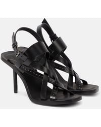 Max Mara - Seamhighsan 90 Leather Sandals - Lyst