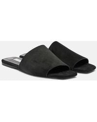 TOTEME - Velvet Flat Sandals - Lyst
