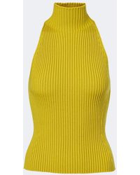 Alaïa - Ribbed-Knit Wool-Blend Halterneck Top - Lyst