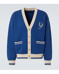 Dolce & Gabbana - Embroidered Virgin Wool Cardigan - Lyst