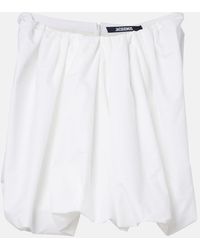 Jacquemus - Lavande Gathered Off-Shoulder Cotton-Blend Top - Lyst