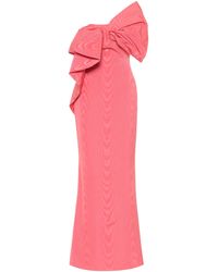 Oscar de la Renta One-shoulder Moire Faille Gown - Pink