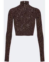 Gucci - Verziertes Cropped-Top Aus Einem Seidengemisch - Lyst