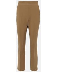 Max Mara - Nepeta Wool-Blend Crepe Straight Pants - Lyst