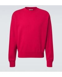 AURALEE - Sweatshirt Aus Baumwolle, Wolle Und Seide - Lyst