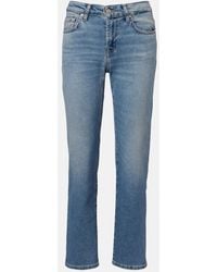 7 For All Mankind - Calie Straight Jeans - Lyst