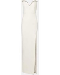Roland Mouret - Embellished Strapless Crepe Gown - Lyst