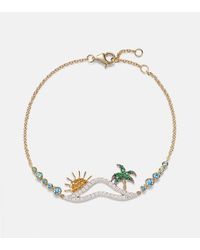 Yvonne Léon - La Plage 9Kt Bracelet With Diamonds And Gemstones - Lyst