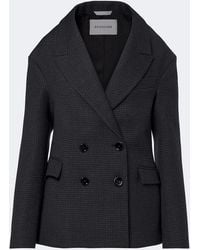 Balenciaga - Houndstooth Double-Breasted Wool Jacket - Lyst