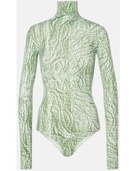 MM6 by Maison Margiela - Printed Jersey Bodysuit - Lyst