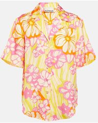 ALÉMAIS - Camisa Fenella de seda floral - Lyst