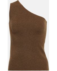 Max Mara - Vetro One-shoulder Wool And Cashmere Top - Lyst