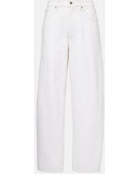 FRAME - Low Slung Barrel-Leg Jeans - Lyst