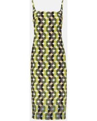 Dries Van Noten - Printed Crepe Midi Dress - Lyst