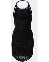 The Attico - Fringed Halterneck Minidress - Lyst