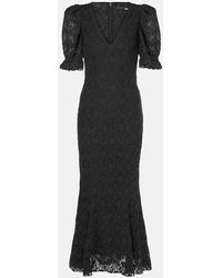 ROTATE BIRGER CHRISTENSEN - Puff-Sleeve Lace Midi Dress - Lyst