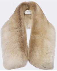 Saint Laurent - Shearling Scarf - Lyst