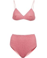 Oséree Exklusiv bei Mytheresa – High-Rise-Bikini Lumière - Pink