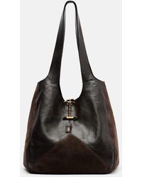 Chloé - Balloon Medium Leather And Suede Shoulder Bag - Lyst